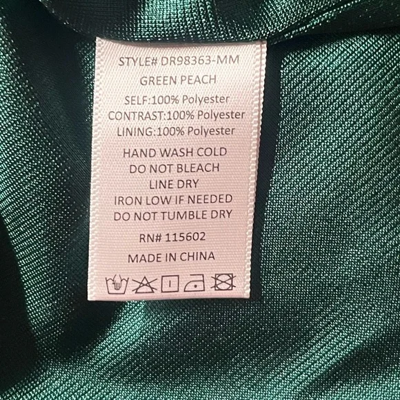 Mila Mae Green Peach Floral Sleeveless Dress Ruffle Hem Size L - Picture 7 of 8